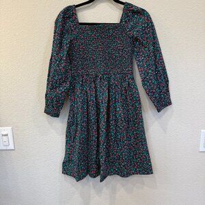 J. Crew Winter Floral Smocked Dress - Size 10 - Great Condition!